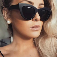 2022 new women cat eye sunglasses matt black brand designer cateye sun glasses for female goggles uv400