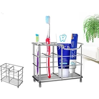 stainless steel plaid toothpaste toothbrush holder storage rack toothbrush storage rack household supplies toiletries frog