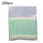 100 шт.упак., небольшие заостренные наконечники, тканевый тампон для чистки головы, безворсовые палочки для печатной платы, электроники, фотоаппарата небольшой площади