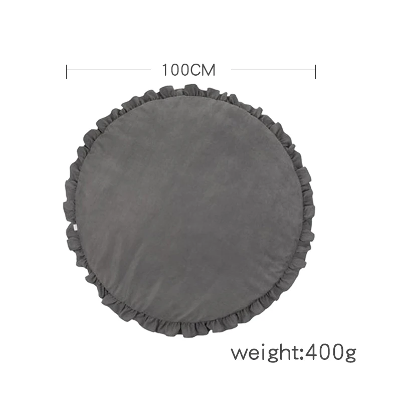 

Nordic Newborn Baby Padded Play Mats Soft Cotton Crawling Mat Girls Game Rugs Round Floor Carpet For Kids Interior Room Decor