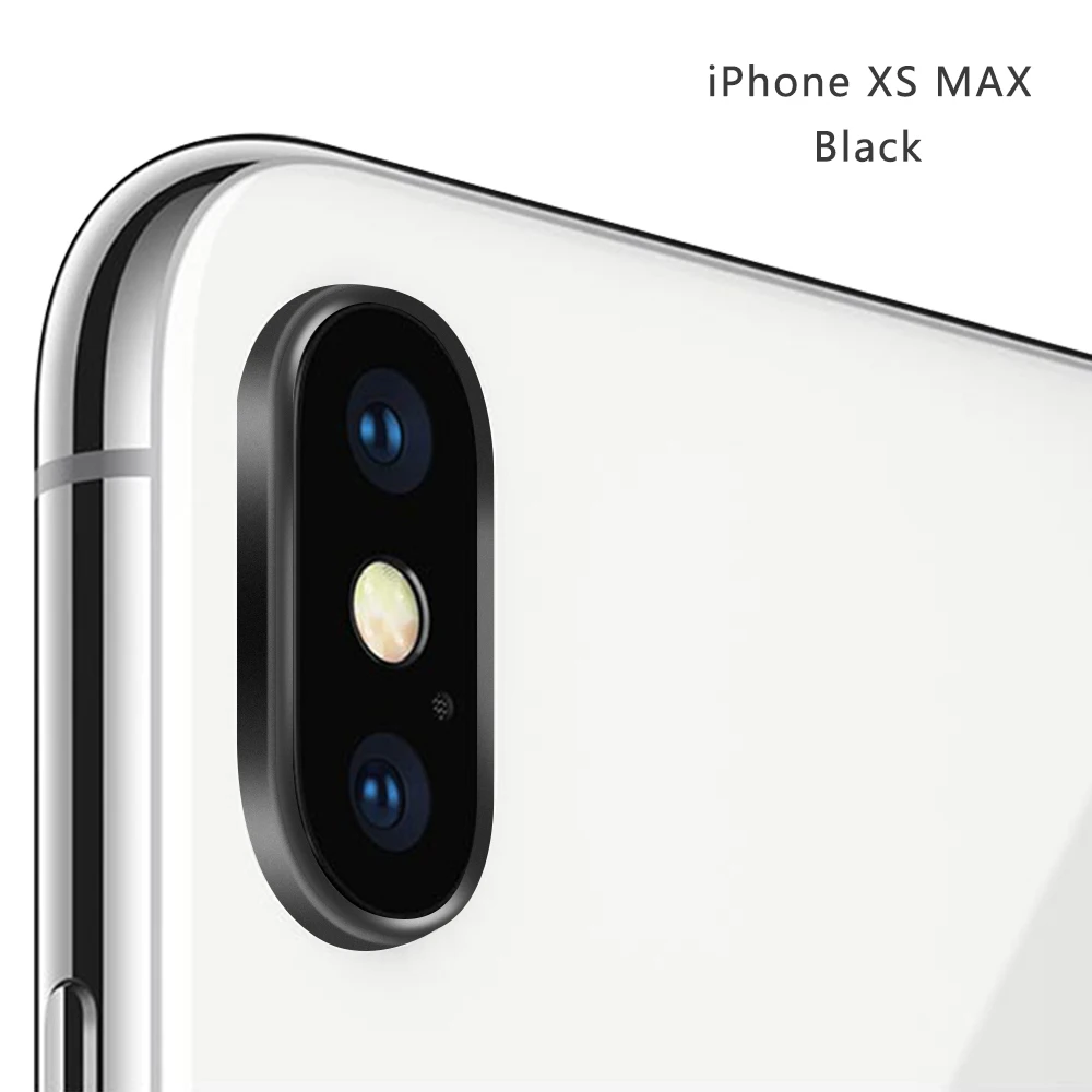 Защитный чехол для задней камеры 1 шт. с кольцом для iPhone XR/XSM серии защита смартфона аксессуары - Цвет: Xs and Max black