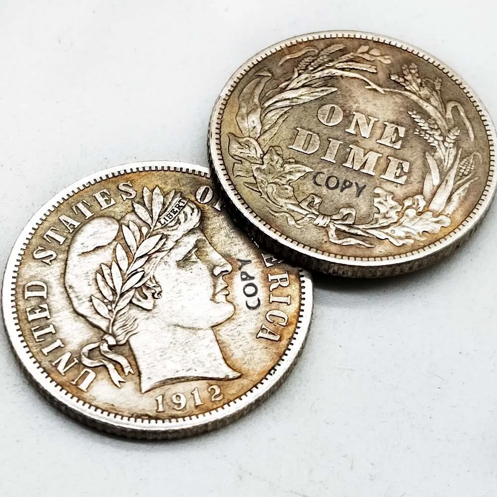 25 шт 18 мм Монеты США копия 1892 1916 Парикмахерская Dime разные годы 2 5 г