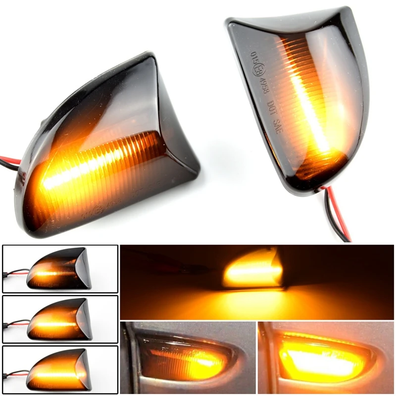 

Car LED Dynamic Side Marker Fender Light Turn Signal Light Fit for Mercedes Benz Smart Fortwo W451 Coupe Cabrio Black