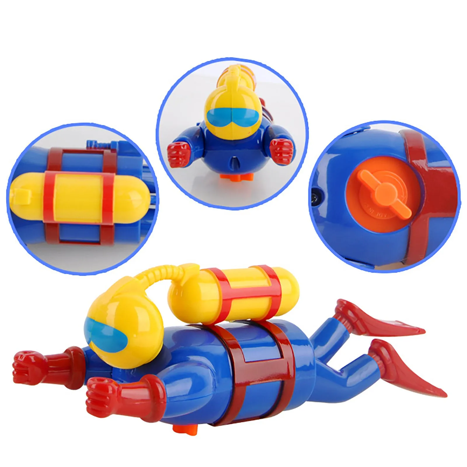 

Creative Divers Doll Clockwork Toys Baby Bath Toys Swimming Cute Diver Infant Bathtub Shower Bath Toys for Children Boys Toys