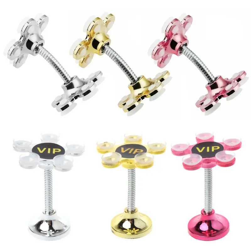 360 градусов вращающийся металлический цветок Волшебная присоска мобильный