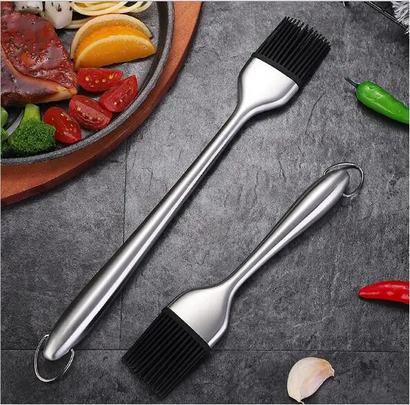 

1PC Silicone Kitchen Oil Brush Baking Bread Cook Brushes Pastry BBQ Basting Brush Grill Heat Resistant BBQ Basting Brush XB 047