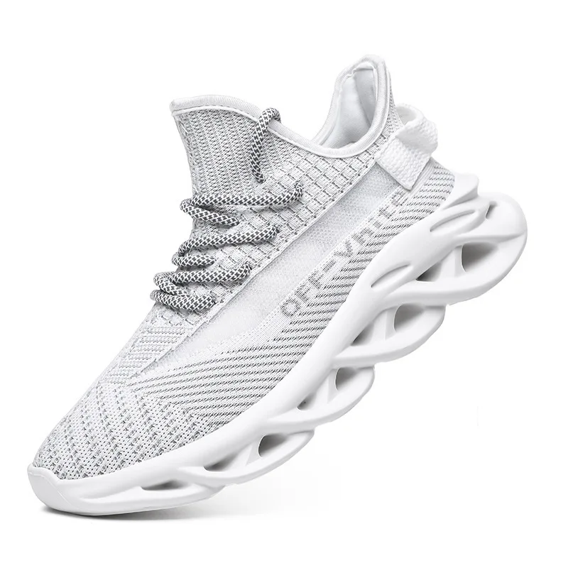 

large size2021 summer New Men's Shoes Running Breathable Lightweight Outdoor Sneakers Knitted Casual coconu Shoes 350