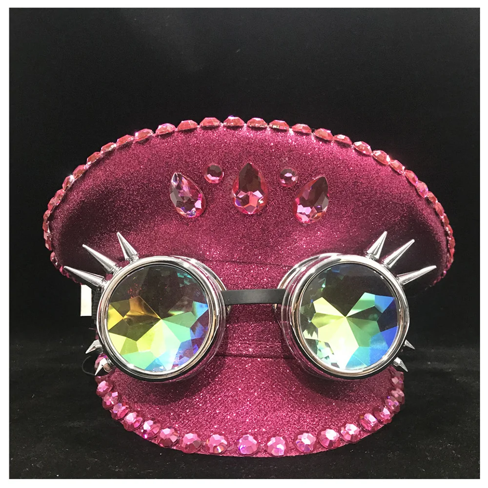 Женская модная аутентичная розовая полицейская шапка с металлическим корпусом