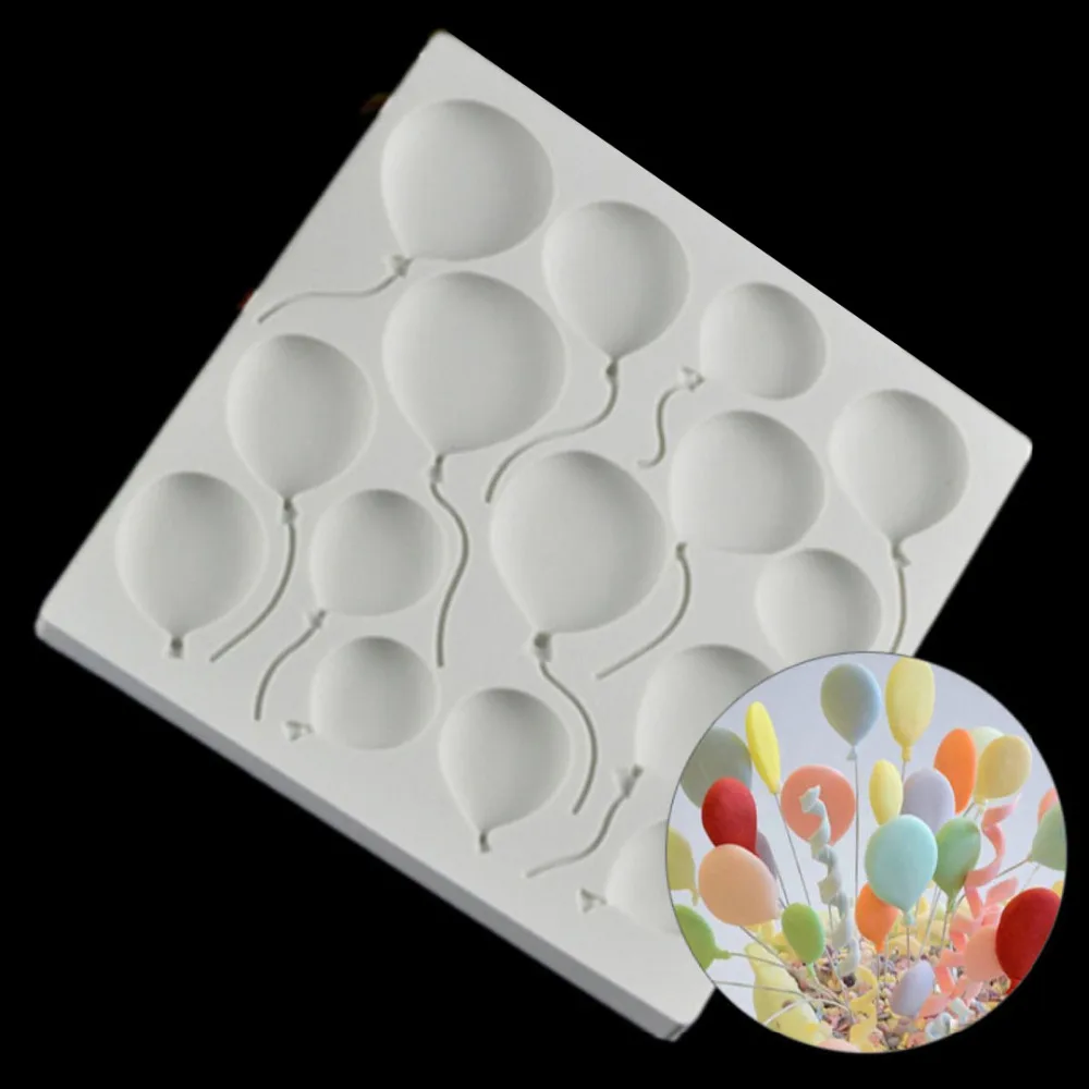 

3D Balloon Pattern Food Grade Silicone Mould Fondant Soap Chocolate Cake Maker Silicone Cake Molds Cake Decorative Easter Decor