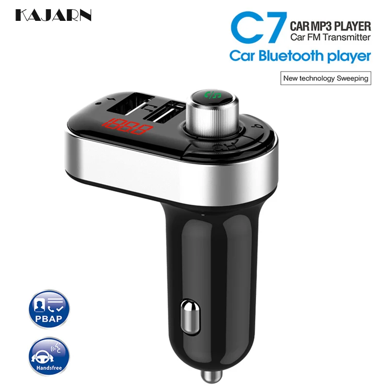 Автомобильный mp3 плеер KAJARN беспроводной Bluetooth fm модулятор зарядное устройство с