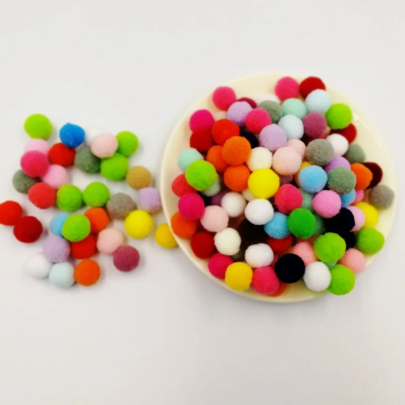100 шт./пакет детская игрушка для рукоделия принадлежности мини пушистый помпон