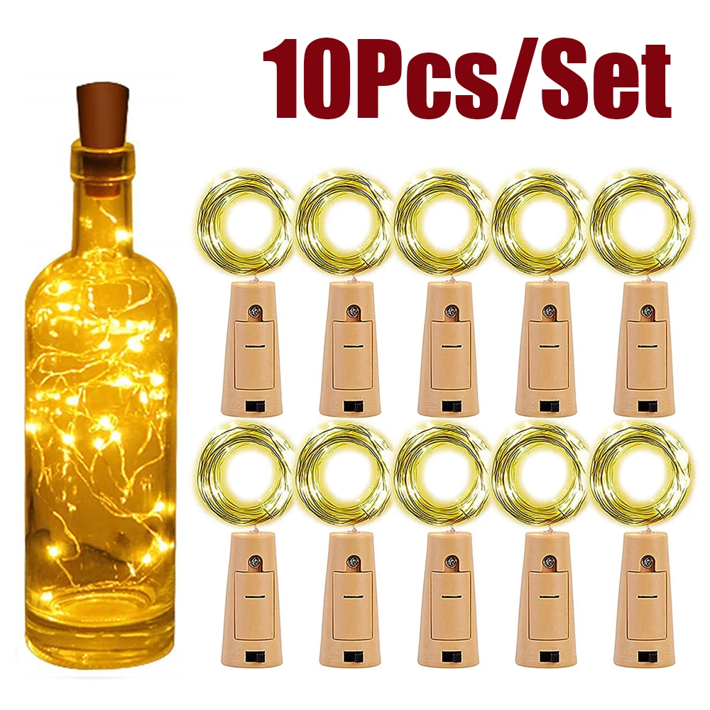 

10PCS 2M 20LED Fairy Lights Copper Wire Garland String Light Waterproof Lamp For Christmas Tree Garden Wedding Party Decorations