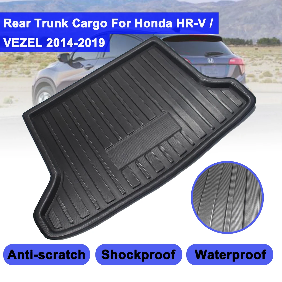Для Honda HR-V Vezel HRV 2014-2019 грузовая подкладка поднос для ботинок Задняя Крышка