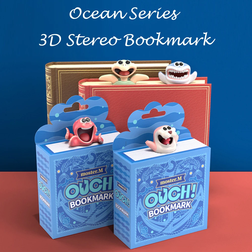 1 шт. креативный 3D мультяшный маркер океан животные закладки для книг Серия Кот