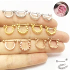 Серьги из хирургической стали, кольцо для пирсинга спиральный для хряща, раковина, штанга с Cz, обруч, мочка хряща, уха кольцо для Козелка, кольцо, украшения для тела