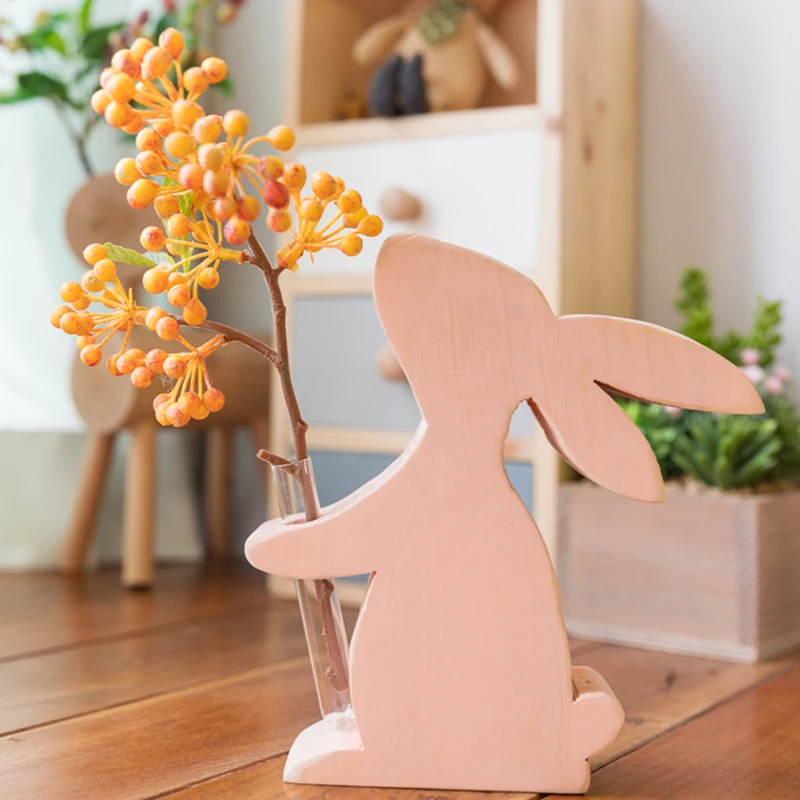 Креативная деревянная Цветочная композиция в скандинавском стиле ваза