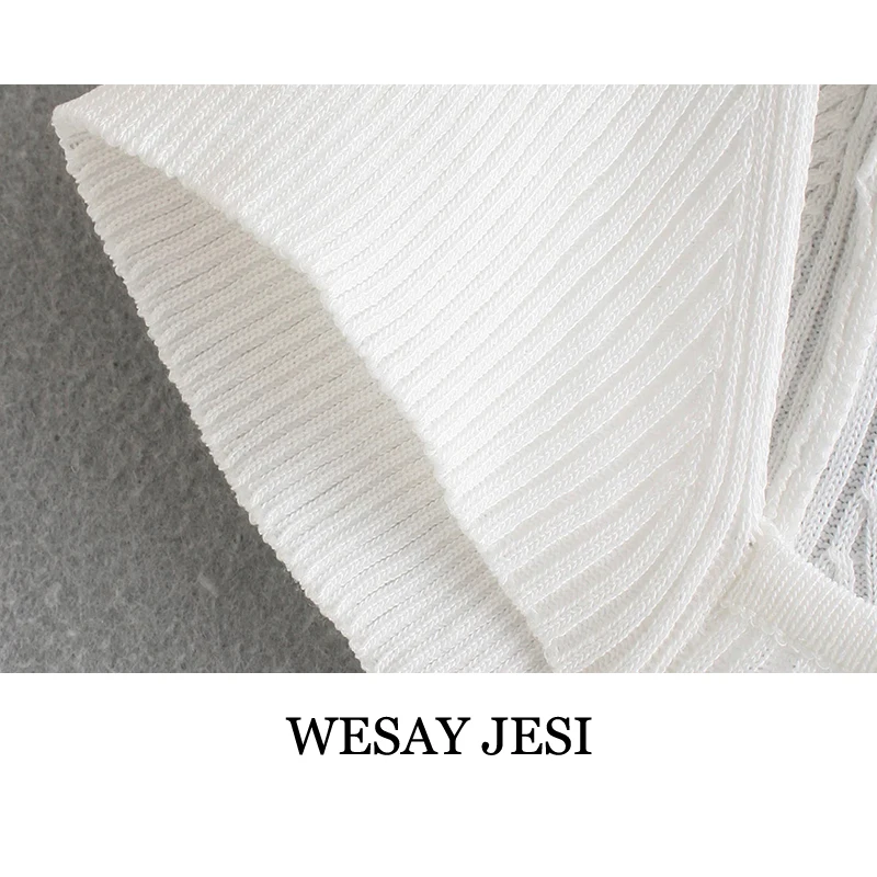 

WESAY JESI Sexy Square Collar Solid Color Knitted Stretch Slim Top 2021 Summer Women's Short Sleeve T-Shirt Fashion Street Wear