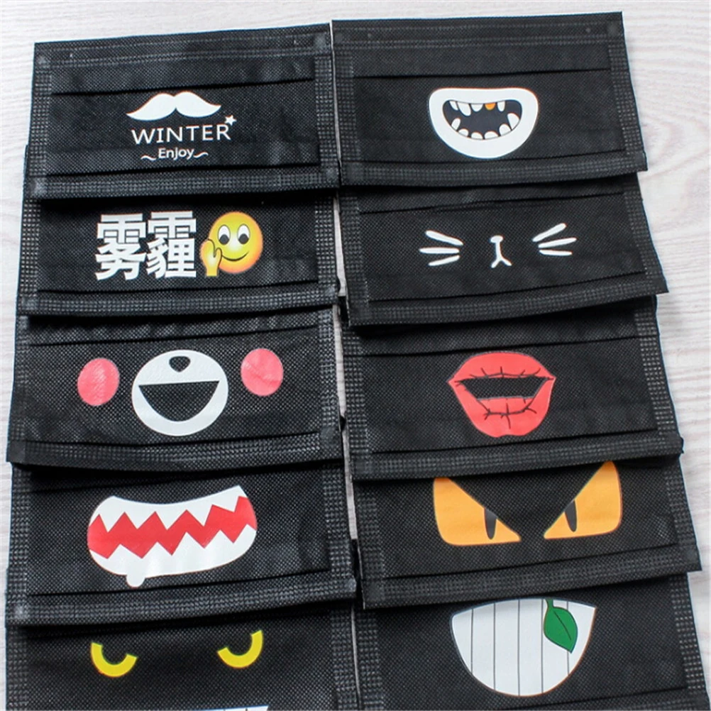 1/5/10 шт Мультяшные анти-Пылезащитная маска Kpop хлопковая маска для губ в виде милого героя аниме рот мульфильм маска для лица маска Kpop маски - Цвет: 5PCS