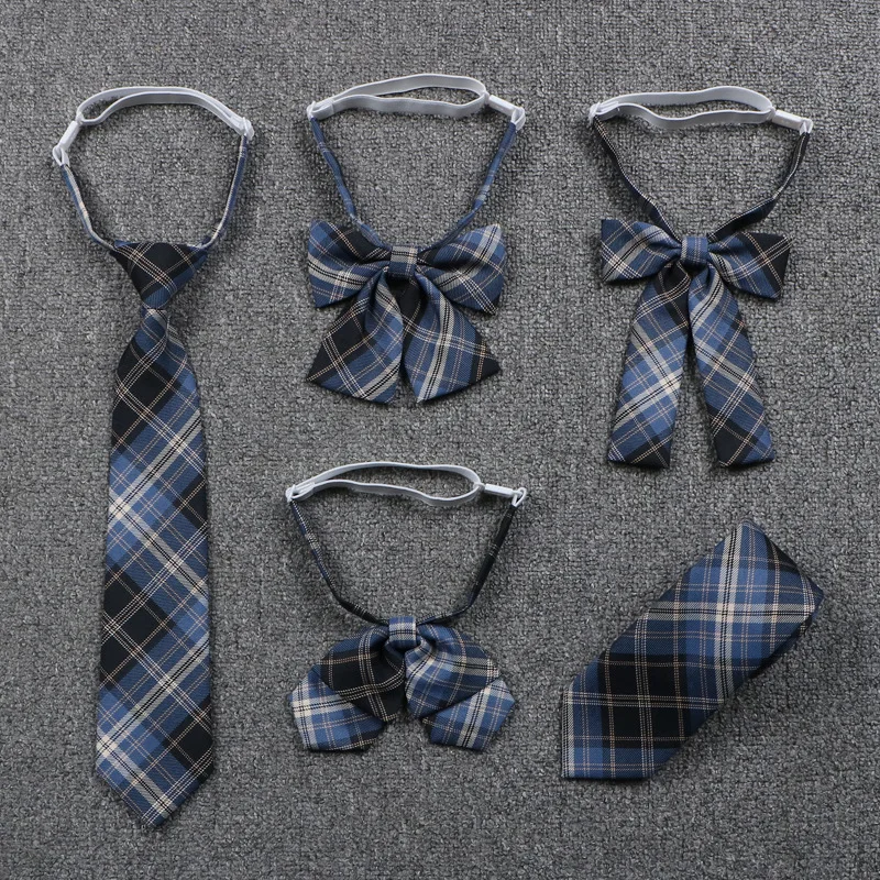 

New 2020 Jk Uniform Lattice Bowtie Cute Japanese/korean School Uniform Accessories Bow Tie Design Knot Cravat Necktie Adjustable