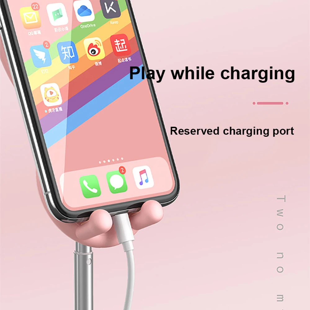 cute bunny sytle mobile phone holder stand adjustable desk portable phone stand for iphone ipad xiaomi tablet mobile support free global shipping