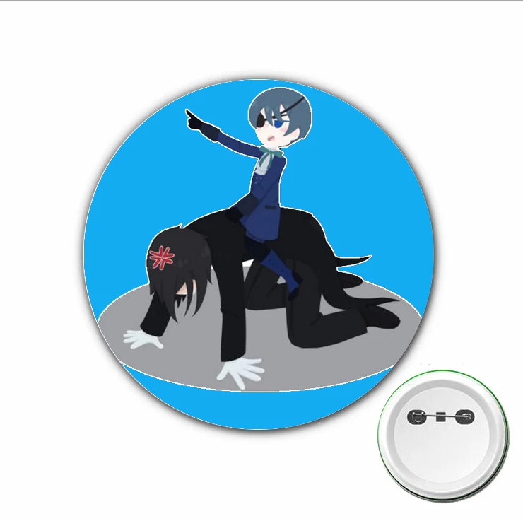 

anime Black Butler Ciel Cosplay Badge Cartoon Brooch Pins Icons Badge Decoration Badges Button Clothes Accessories