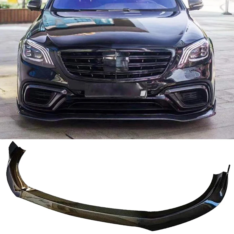 Передний бампер для Mercedes-Benz S Class W222 S63 AMG 2018-2020 передний из углеродного волокна