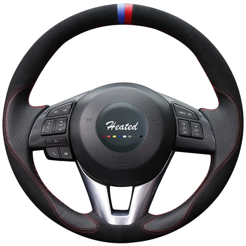 Оплетка на Руль Обложка для Mazda 3 Axela 2013 2016 6 Atenza 2014 2017 2 2015 Капа Para Volante мазда 6|on the