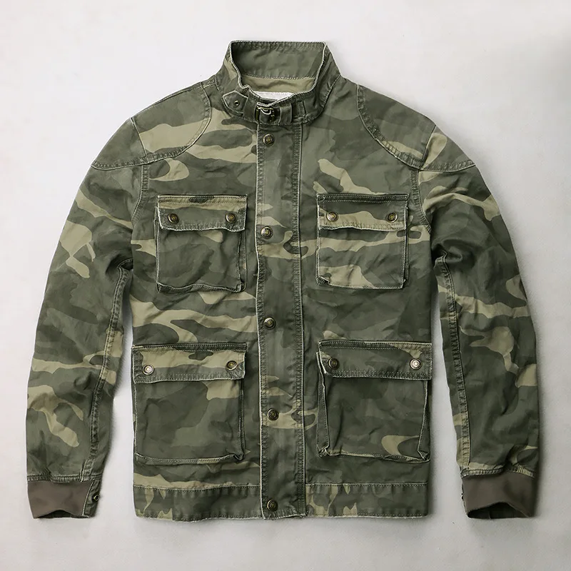 

Spring And Autumn Men Cargo Jacket Cotton Camouflage Military Tactical Coat Quality Outdoor Camping Hiking Clothing S-XXL Size