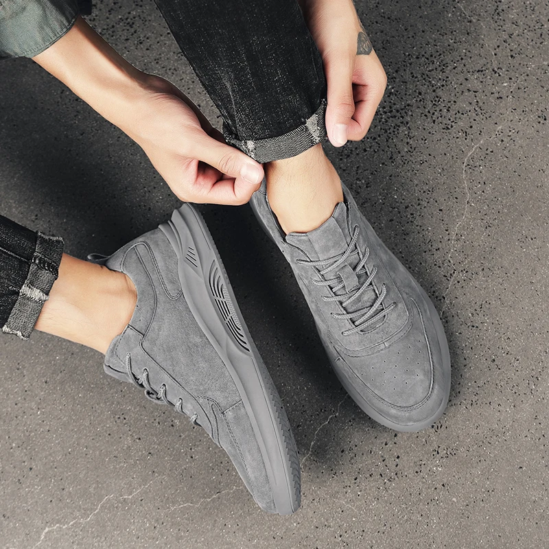 Кожаная мужская обувь Мужская повседневная Мужские оксфорды на шнуровке Мягкая