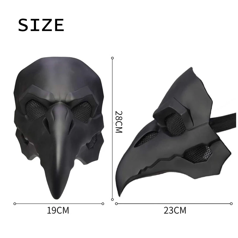 Тип ПВХ! IGACG панк маска ворона жнец невермор кожа Чумного доктора птиц длинный нос