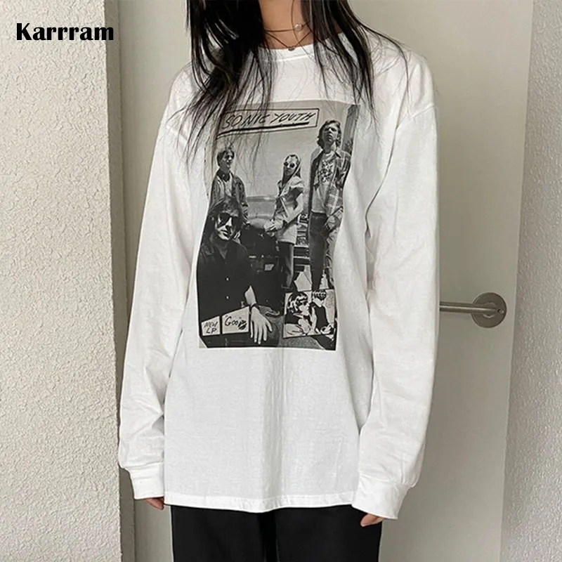 

Женская футболка с длинным рукавом, принтом и принтом