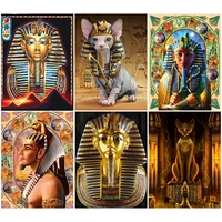 ancient egyptian diamond arts painting crafts pharaoh 5d diy full square round drill mosaic embroidery kits home decor