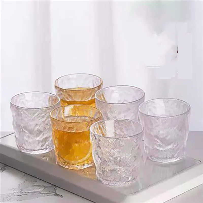 

Japanese glacier glass household water cup tea cup whisky wine cup frosted coffee cup juice cup whiskey glass shot glasses