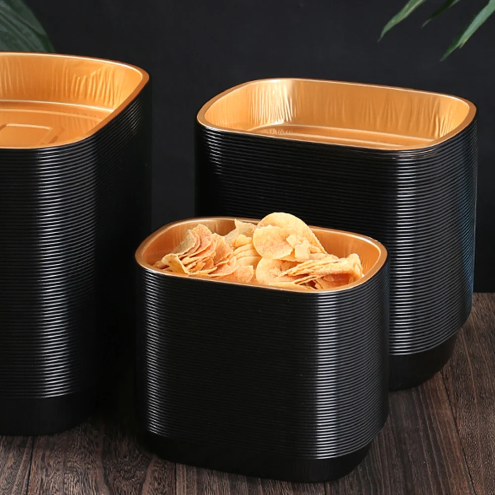 

3 Sets Japanese Food High-end Disposable Plate (770ml+Transparent Lid)