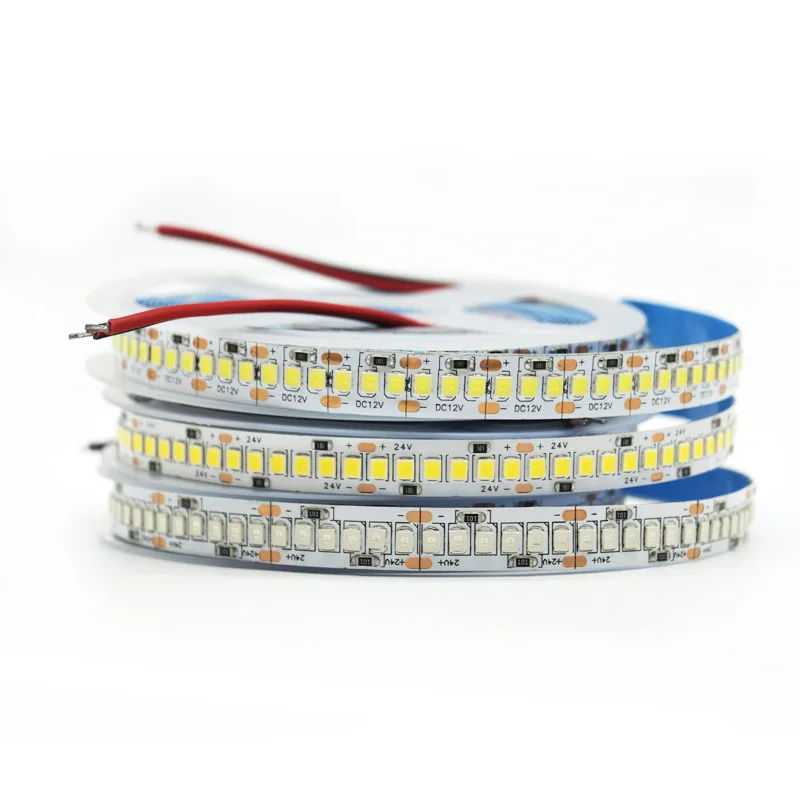 

50M Sunlight 5000K LED Strip Light 2835 DC 12V 24V 240LEDs/M 1200 Leds Flexible Ribbon String LED Tape Lights Natural Cold White