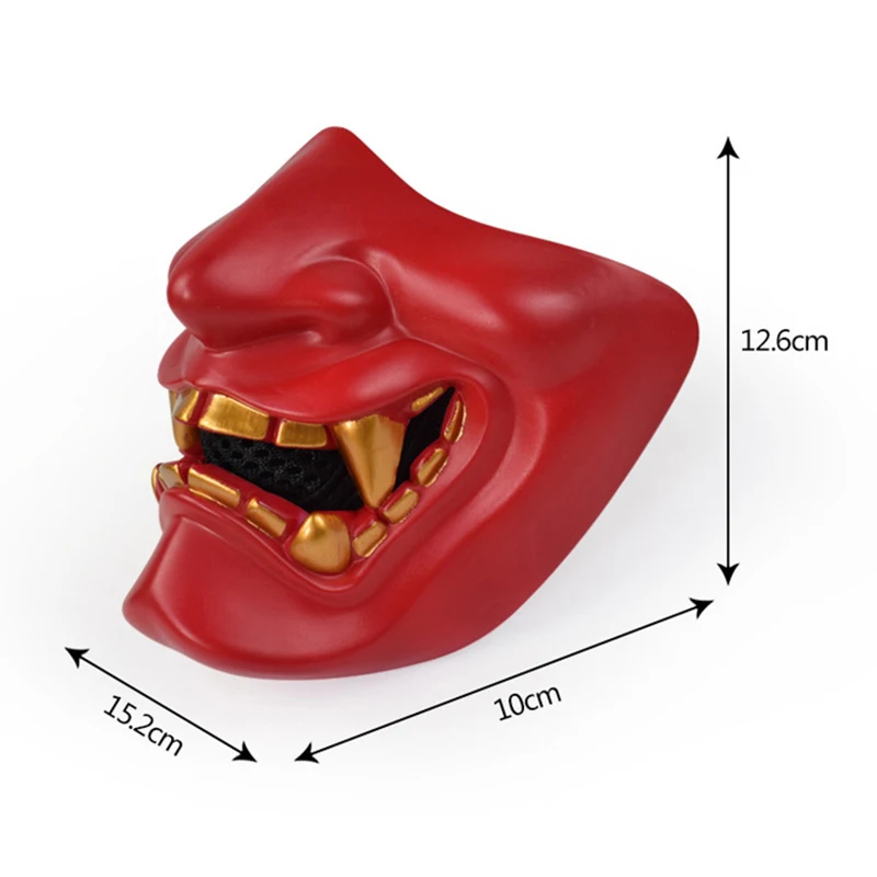 Маскарадная маска самурая привидение-дьявол на половину лица для косплея