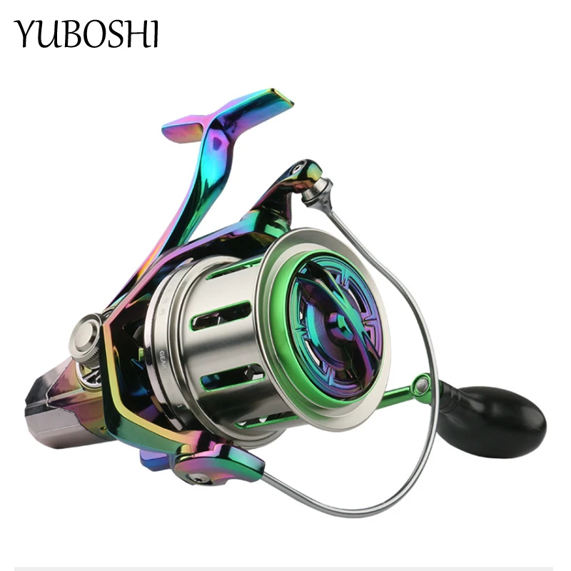 

2022 New 8000 10000 12000 Series Multicolor Distant Fishing Reel Anti-corrosion Alloy Spool 4.8:1 Spinning Wheel
