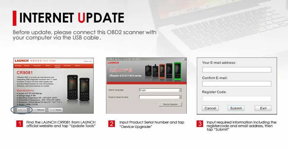 Launch CReader 9081 полный OBD2 сканер диагностический инструмент OBDII автоматический считыватель кодов ABS SRS масло EPB BMS SAS DPF двигатель CR9081 сканирующий инструмент