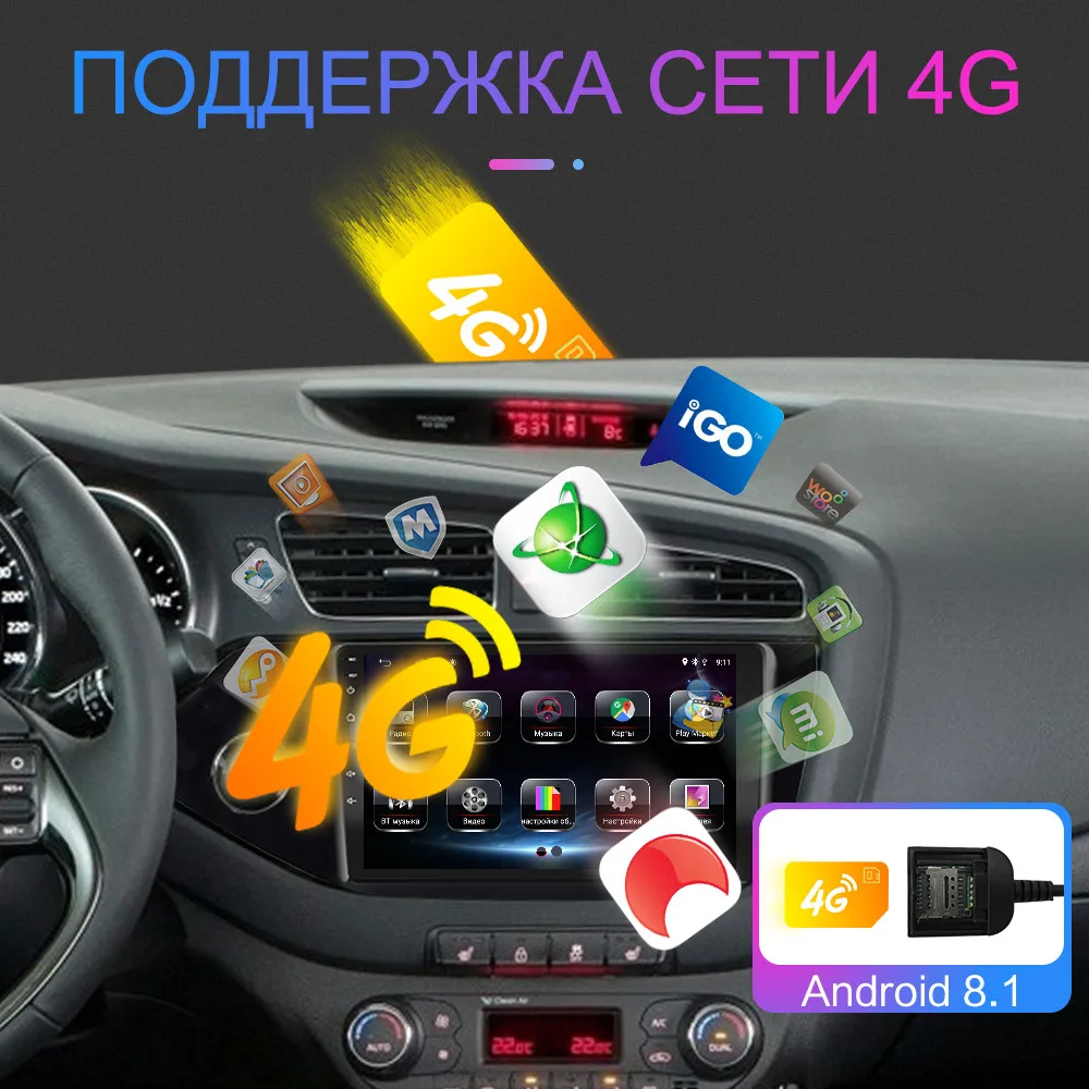 Автомобильный DVD мультимедийный плеер 2 Гб ОЗУ Android для KIA Cee 'd CEED JD 2012 2013 2014 2015 2016