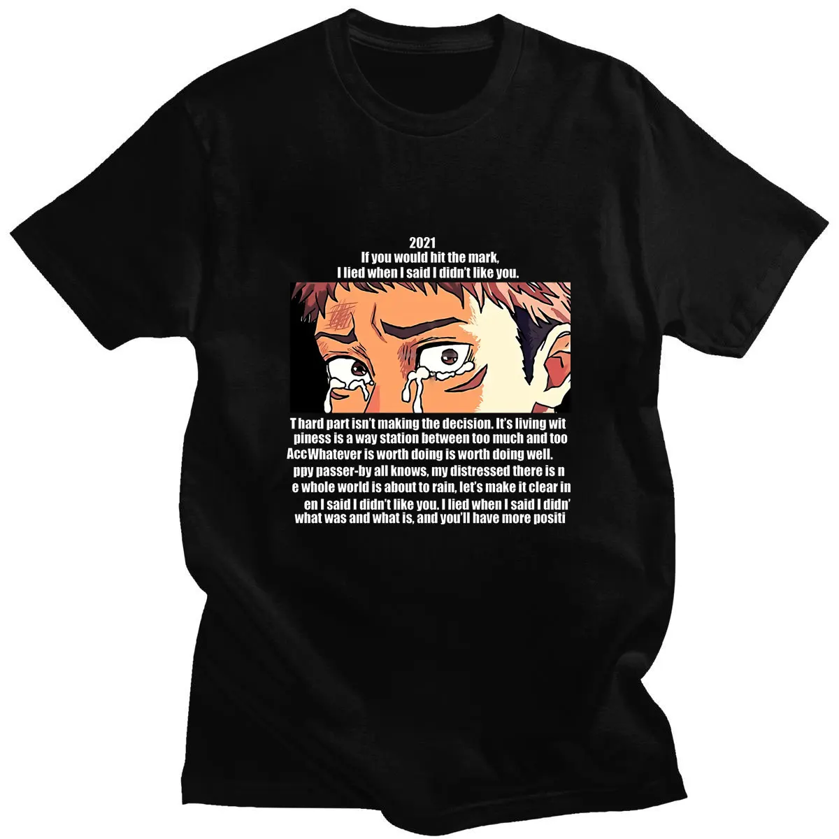 

Hot Sale Mens Gojo Satoru T Shirt Jujutsu Kaisen Tops O-Neck T-shirt Sleeve Anime Male Casual Japanese Fashion Tshirts Harajuku