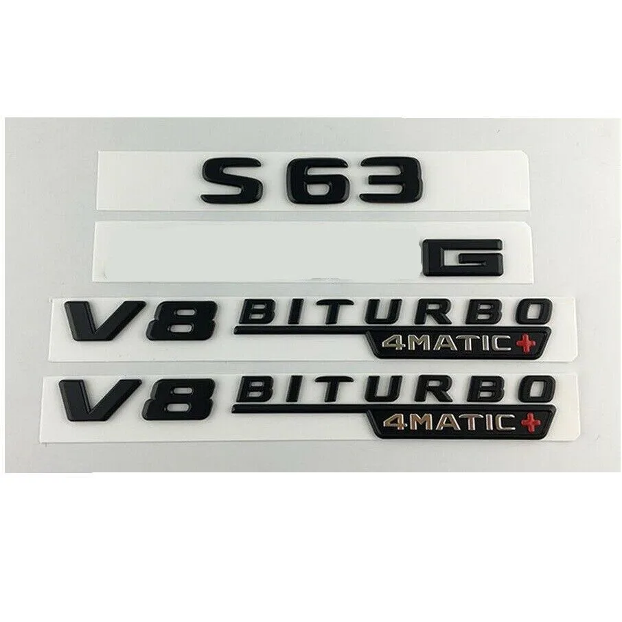Black S63 for A M G V8 BITURBO 4matic + багажник значок на крыло эмблемы|Эмблемы| |
