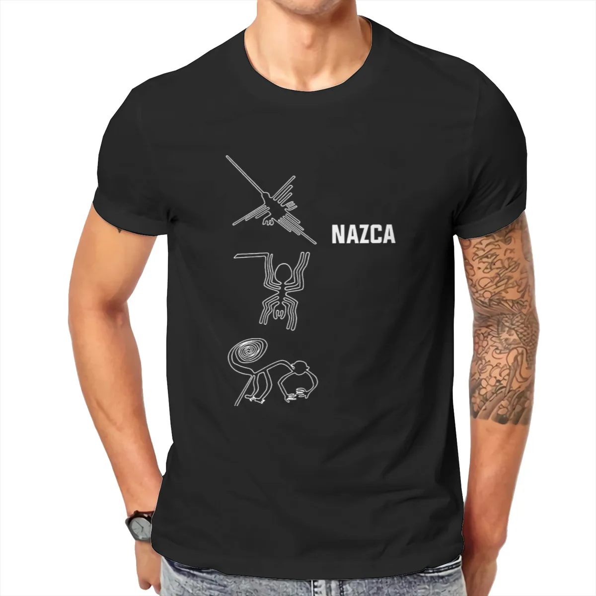 

Nazca Line Peru, peruvian peru T shirt Men T shirt summer T-shirt