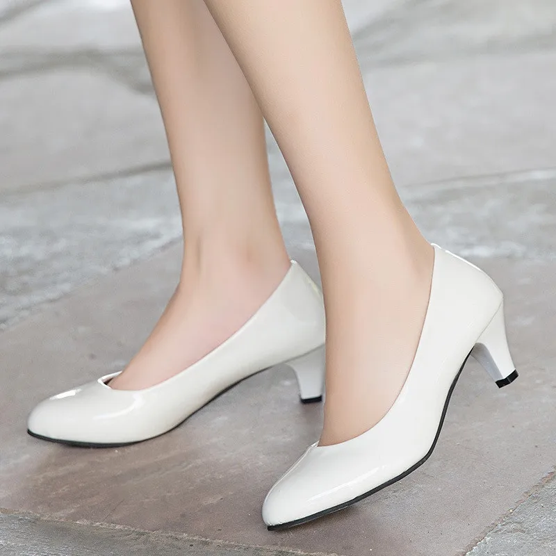 LIN KING/модные женские ботинки со Лакированная кожа женская обувь туфли лодочки без