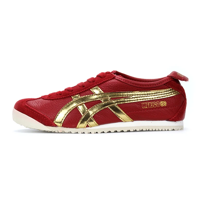 red and gold Призраков и тигров нейтральные спортивные туфли; удобная дышащая повседневная обувь для мужчин и женщин Туфли-лодочки высокая обувь - Цвет: red and gold