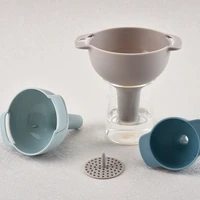 1set funnel pots pans bowls jars kitchen gadget tool plastic funnel small medium liquid oil large variety kitchen set 3pcs