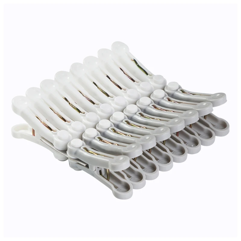 16pcs Traceless Clamps Clothespin Laundry Organizer Bed Sheet Clip Clothes Pin Hangers Beach Towel Clips Keep Your Towel from