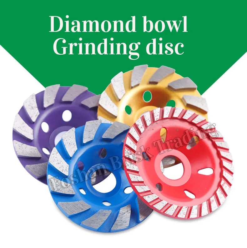 100MM 4Inch Diamond Agglomerate Bowl Grinding Disc Grinding and Polishing Emery Grinding Disc For Cutting Stone Concrete
