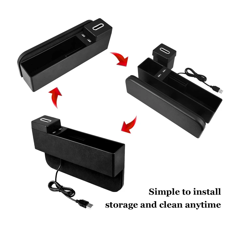 Car space Filler Organizer Seat Side Pocket With Coin Box And 2 Usb Charging Hub For Cell Pho | Автомобили и мотоциклы