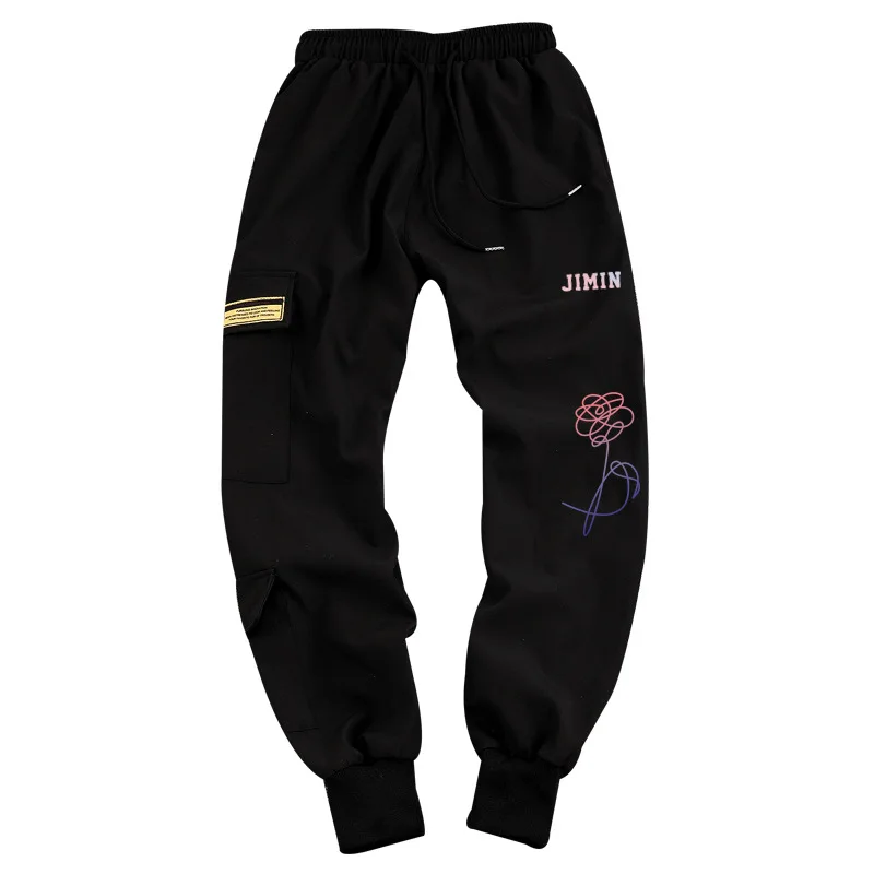 

New K Pop Kpop Love Yourself Pants Women Harem Pants Harajuku Streetwear Hip Hop Long Joggers Pants Drawstring Trousers