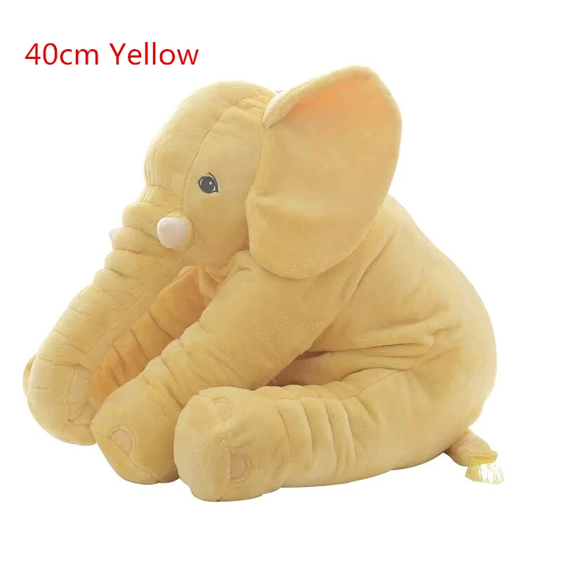 40cm yellow 1 шт., 40/60 см, большая плюшевая игрушка-слон, детская подушка для сна, милый плюшевый слон, Детская Подарочная Рождественская кукла - Цвет: 40cm yellow